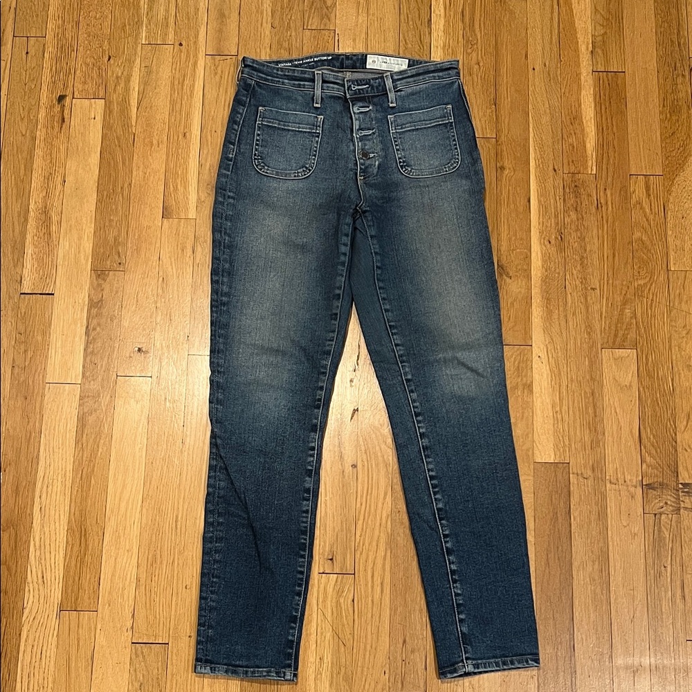 AG Adriano Goldschmied for Anthropologie Dark Blue Ankle Jeans